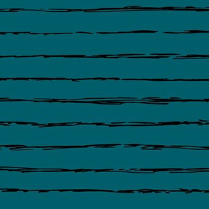 Raw horizontal Inky stripes minimal Scandinavian style trend abstract print ocean green