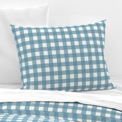  Gingham Dusty Blue Off White