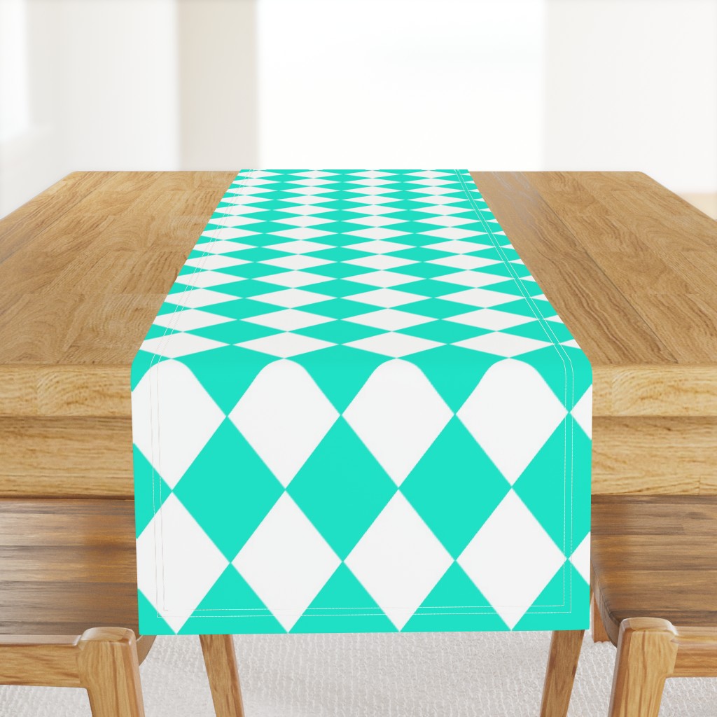 Aqua Gift Box Blue Modern Diamond Pattern