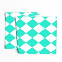 Aqua Gift Box Blue Modern Diamond Pattern