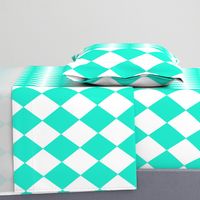 Aqua Gift Box Blue Modern Diamond Pattern