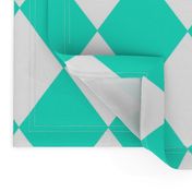 Aqua Gift Box Blue Modern Diamond Pattern