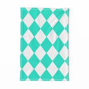 Aqua Gift Box Blue Modern Diamond Pattern