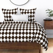 Coco Brown Modern Diamond Pattern