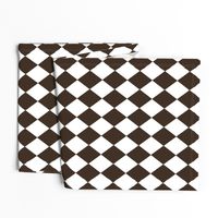 Coco Brown Small Modern Diamond Pattern