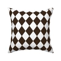 Coco Brown Small Modern Diamond Pattern