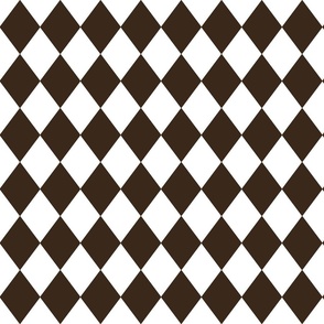 Coco Brown Small Modern Diamond Pattern