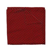 Diagonal Red and Black Mini 1/2 Inch Buffalo Checks