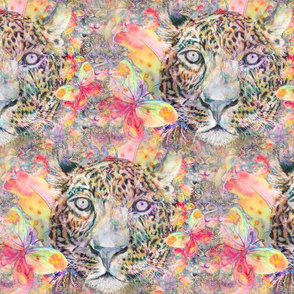 LARGE leopard butterfly portrait animal background alternate paysmage