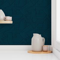 Little Maze stripes minimal Scandinavian grid style trend abstract geometric print winter navy blue