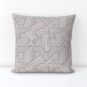 Little Maze stripes minimal Scandinavian grid style trend abstract geometric print monochrome off white black