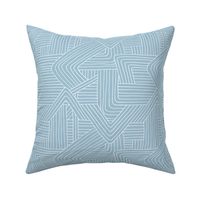 Little Maze stripes minimal Scandinavian grid style trend abstract geometric print monochrome baby blue