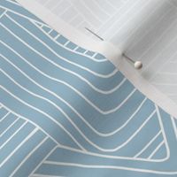 Little Maze stripes minimal Scandinavian grid style trend abstract geometric print monochrome baby blue