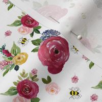 4" Woodland Summer Florals with Bees