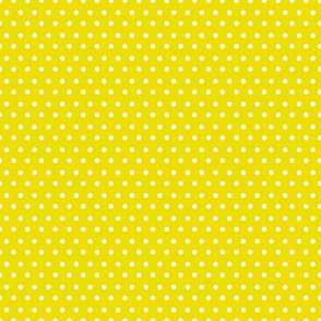 8" Yellow with White Polka Dots
