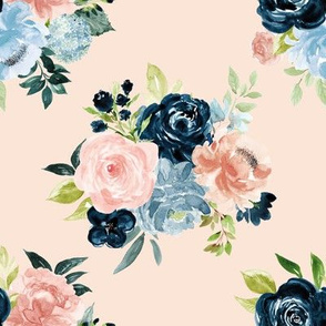 Blush and Indigo Whimsy Blooms // Provincial Pink