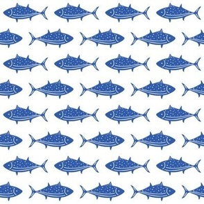 Fish Parade Bright Blue