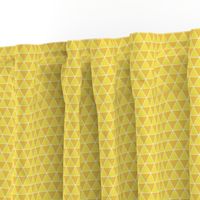 Small Triangles in Pineapple Yellow - equilateral triangles, geometric, gold orange