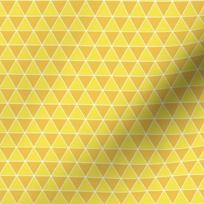 Small Triangles in Pineapple Yellow - equilateral triangles, geometric, gold orange