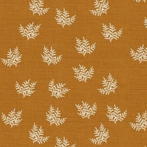 Feathery Fern Rust Orange Close // small