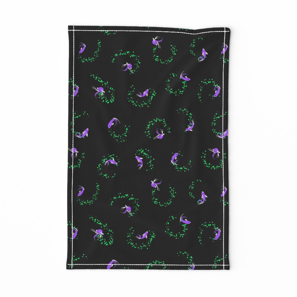 Ditsy Fish Dance | Purple • Green • Black