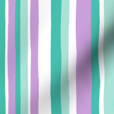 summer stripes - purple and teal - LAD19