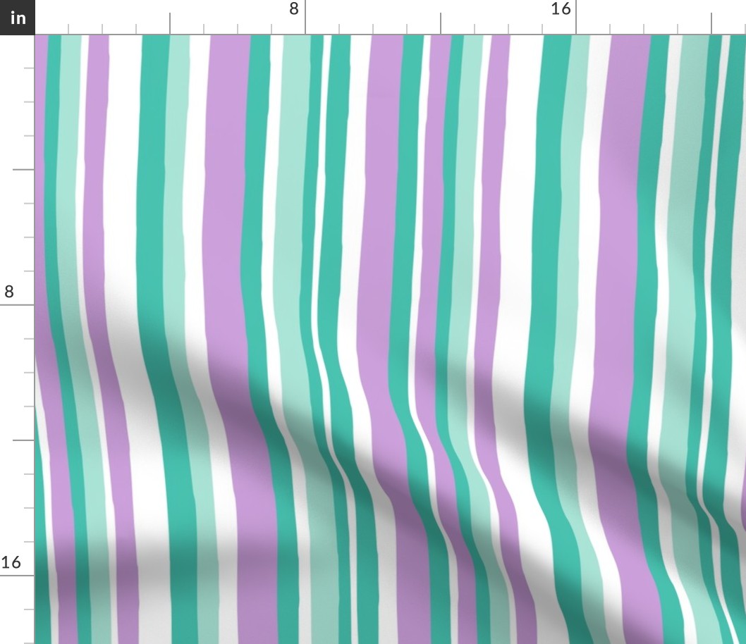 summer stripes - purple and teal - LAD19