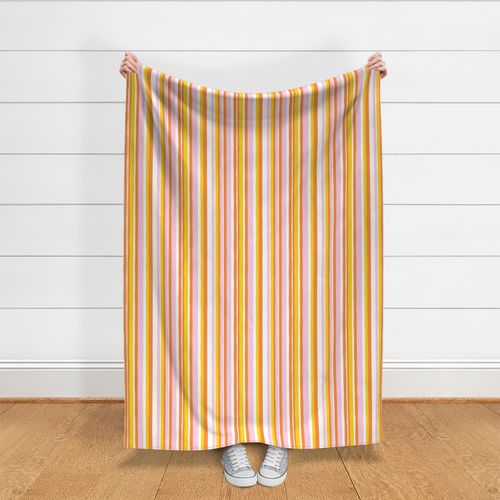 summer stripes - pink orange yellow - LAD19