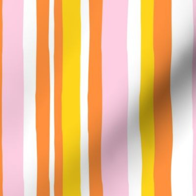 summer stripes - pink orange yellow - LAD19