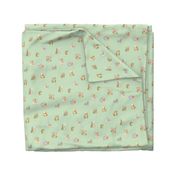 Beatrix Potter Peter Rabbit Toss - Moss Green Gingham - Small Scale