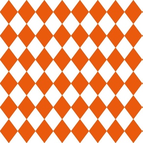 Orange Soda Small Modern Diamond Pattern