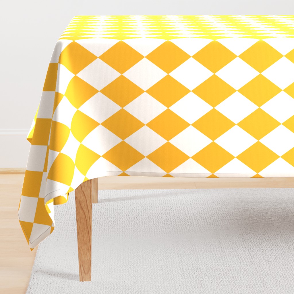 Butter Yellow Modern Diamond Pattern