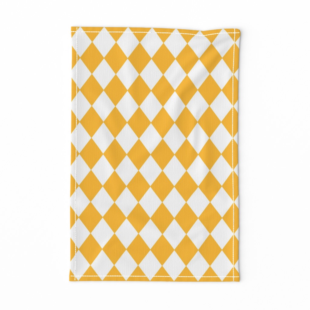 Butter Yellow Small Modern Diamond Pattern