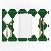 Hunter Green Modern Diamond Pattern