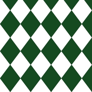 Hunter Green Modern Diamond Pattern