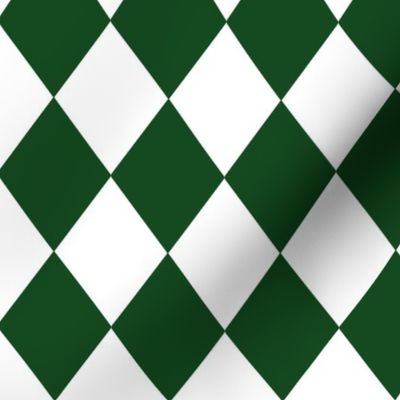 Hunter Green Small Modern Diamond Pattern