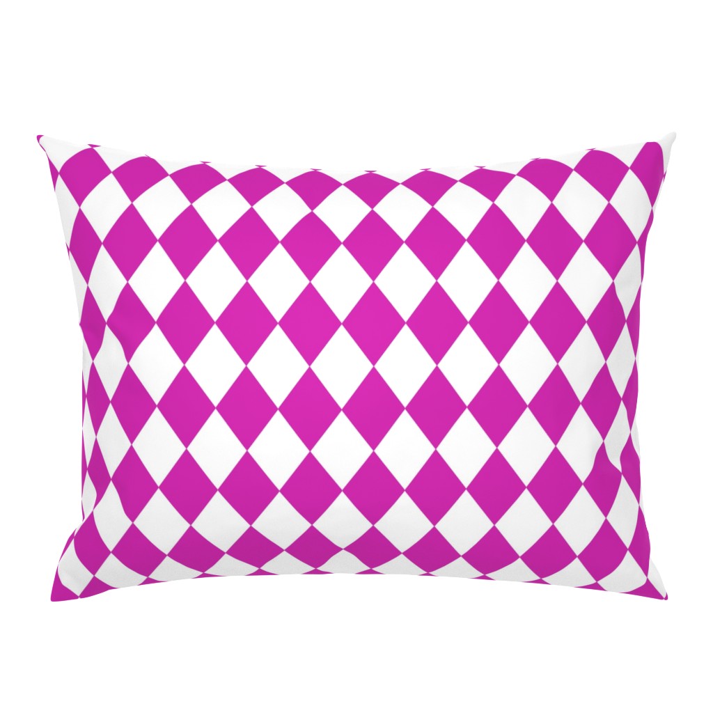 Hot Pink Small Modern Diamond Pattern