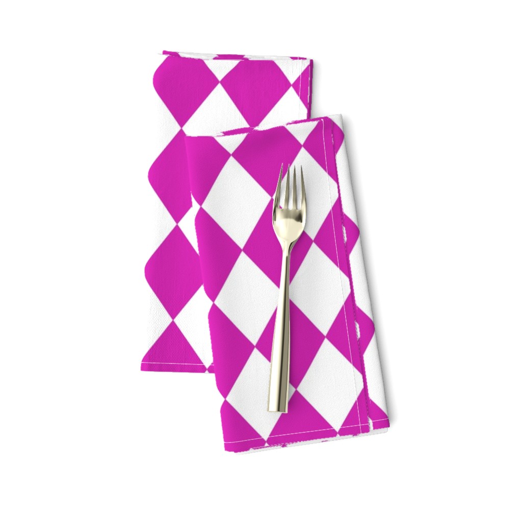 Hot Pink Small Modern Diamond Pattern