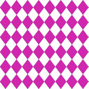 Hot Pink Small Modern Diamond Pattern