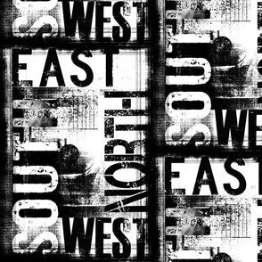 Grunge Text South East North West