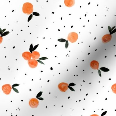 Clementine Cuties and dots on white