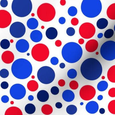 Red White And Blue Polka Dots