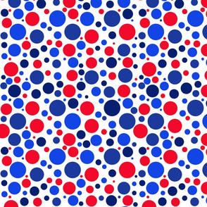 Red White And Blue Polka Dots