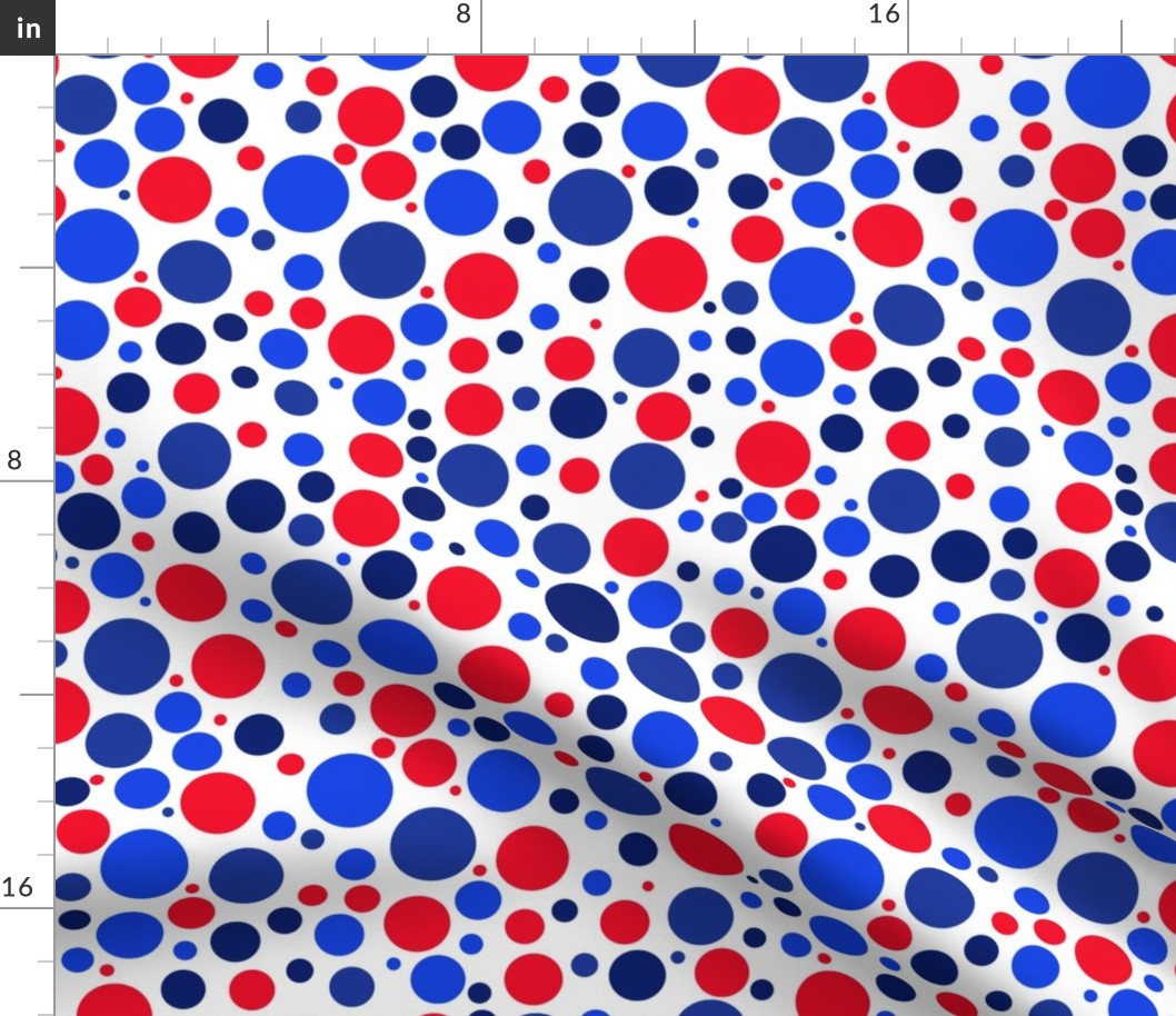 Red White And Blue Polka Dots