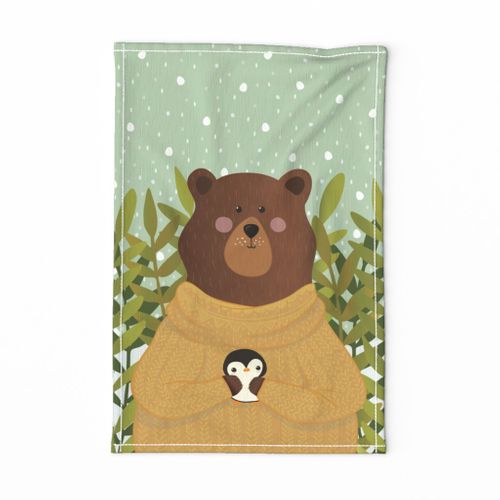 Bear and his Penguin, Cute Winter Animals, Jungle and Forest Life, Best Friends