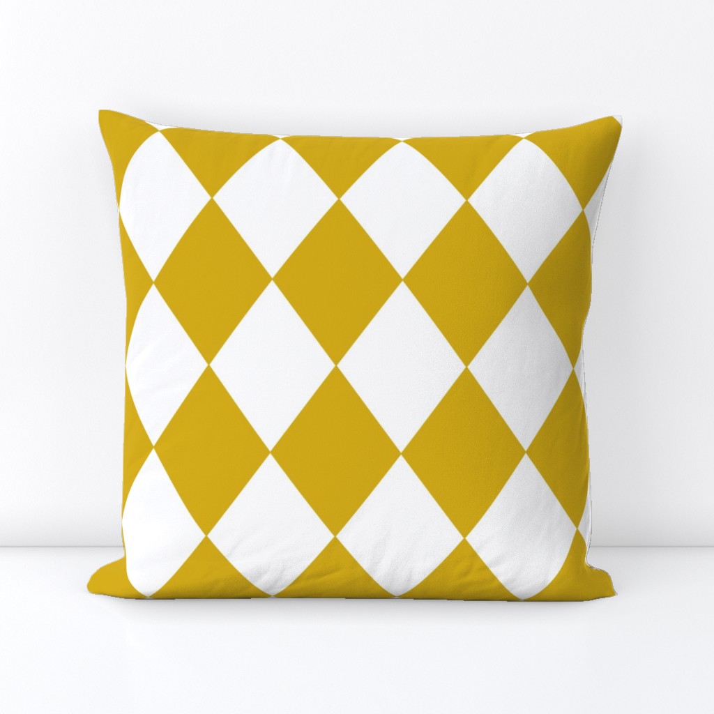 Antique Moss Yellow Modern Diamond Pattern