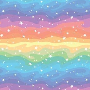 Rainbow with stars