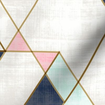 Mod-Triangles XL Navy-Mint-Pink