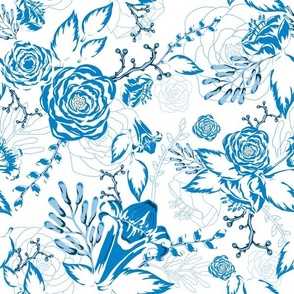 Floral Joy Vintage Garden - Blue