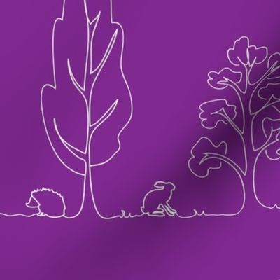 woodland doodle purple